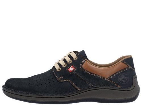 Rieker 05207 15 kényelmes férfi fűzős lyukacsos félcipő széles bőségben
