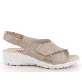   Imac 107950 013 csinos, kényelmes női tépőzáras telitalpú bőr szandál