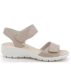   Imac 107960 013 csinos, kényelmes női tépőzáras telitalpú bőr szandál