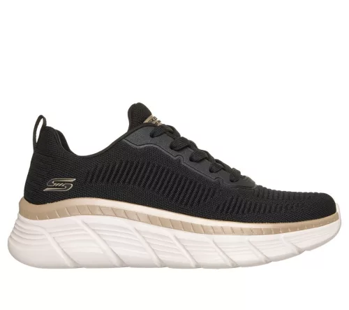 Skechers BOBS 117385 BKGD sportos női fűzős félcipő