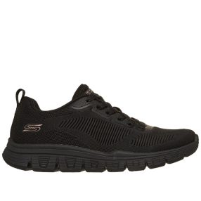 Skechers BOBS 117700 BBK kényelmes fűzős női félcipő