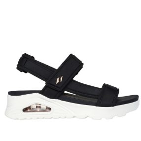Skechers UNO 119813 BLK divatos női tépőzáras szandál