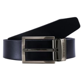   Bugatti 1373 53 fekete / kék átfordítható férfi bőr öv