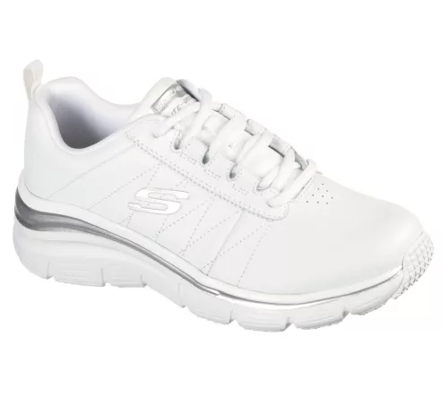 Skechers 149473 WSL divatos, kényelmes női fűzős wedge bőr félcipő