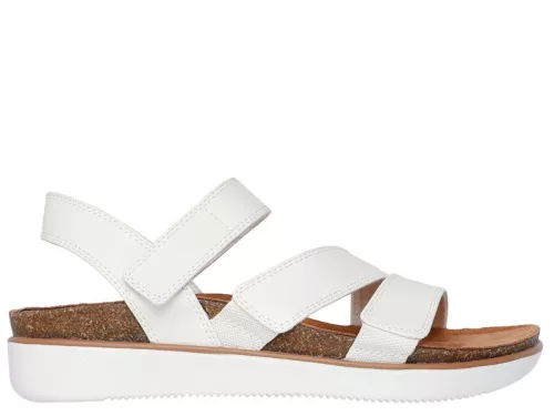 Skechers 163252 WHT kényelmes női tépőzáras komfort szandál anatómiai lábággyal