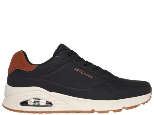 Skechers UNO 183004 BLK divatos férfi fűzős sneaker