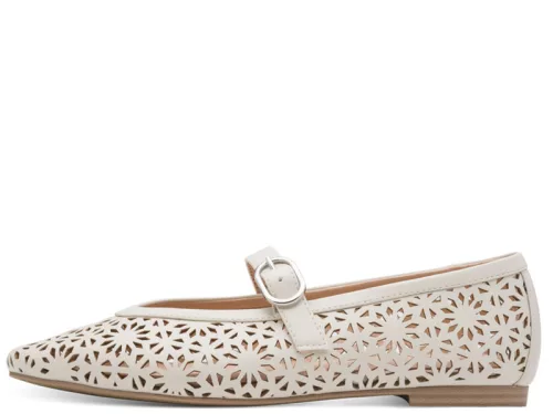 Marco Tozzi 22117 46403 elegáns bebújós női virágos balerina cipő