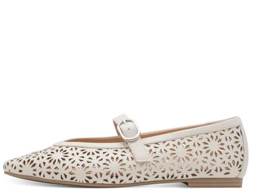 Marco Tozzi 22117 46403 elegáns bebújós női virágos balerina cipő