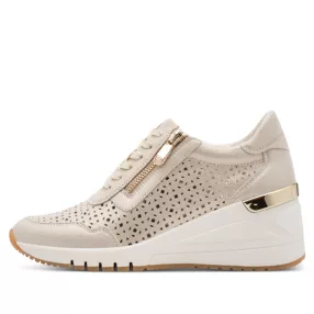   Marco Tozzi 23501 44957 női fűzős, lyukacsos wedge félcipő