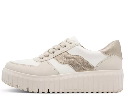 Jana 23666 45490 divatos, fűzős magasított talpú sneaker