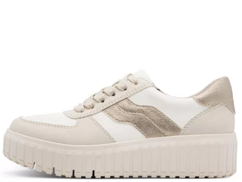 Jana 23666 45490 divatos, fűzős magasított talpú sneaker