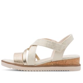   Marco Tozzi 28704 46447 divatos női tépőzáras női telitalpú szandál