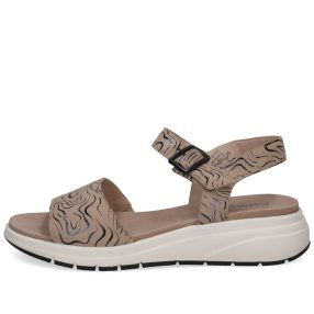   Capric 28708 46415 csinos női tépőzáras bőr telitalpú szandál