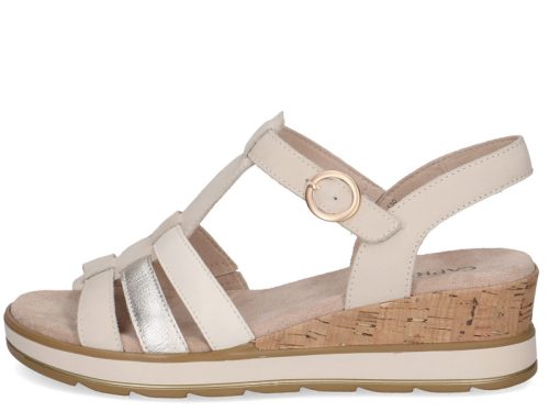 Caprice 28709 44130 kényelmes és csinos női tépőzáras telitalpú bőr szandál