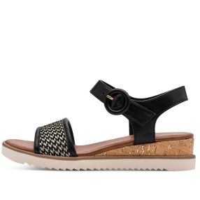   Marco Tozzi 28710 46098 divatos női tépőzáras telitalpú szandál