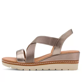   Marco Tozzi 28721 42592 divatos női bebújós bőr wedge szandál