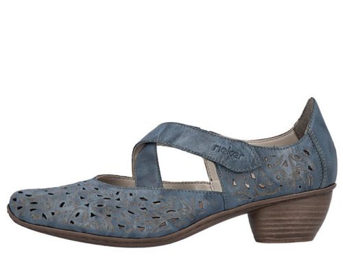 Rieker 43773 12 tépőzáras lyukacsos női nyitott félcipő