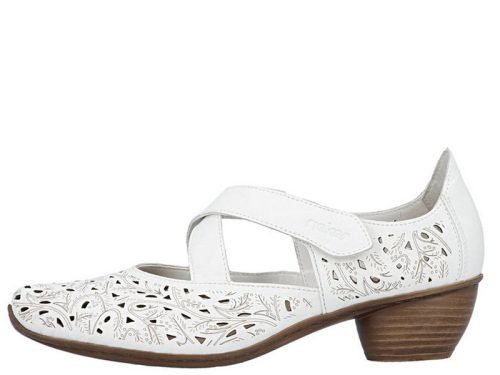 Rieker 43773 80 tépőzáras lyukacsos női nyitott félcipő