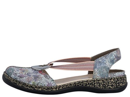 Rieker 46361 90 női virágos bebújós szandál