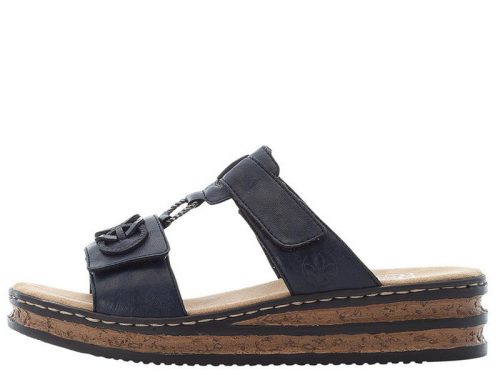 Rieker 62936 14 divatos női tépőzáras telitalpú papucs