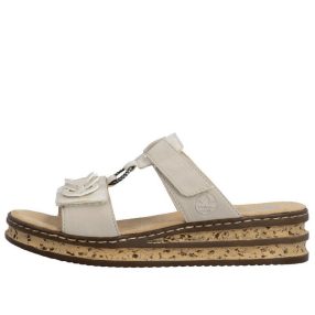 Rieker 62936 60 divatos női tépőzáras telitalpú papucs