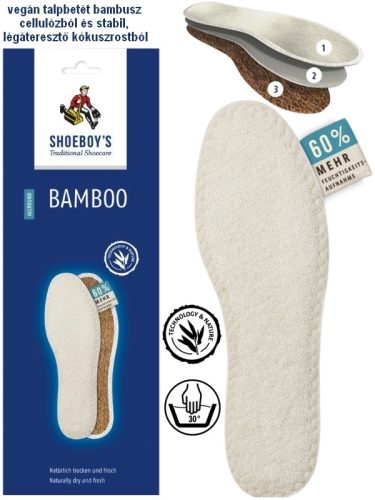 Shoeboy's Bambusz talpbetét – 1 PÁR
