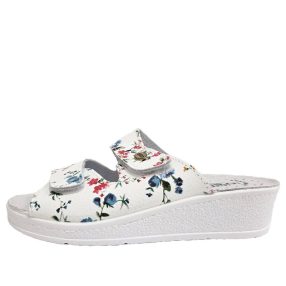   Bio Prego 714 10 női dupla tépőzáras virágos komfort papucs
