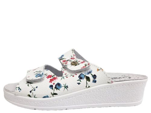 Bio Prego 714 10 női dupla tépőzáras virágos komfort papucs