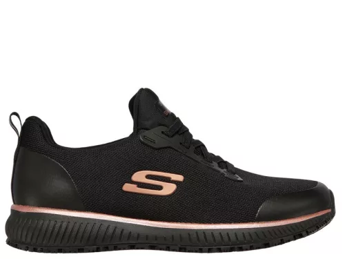 Skechers WORK 77222EC BKRG női félcipő