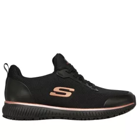 Skechers WORK 77222EC BKRG női félcipő