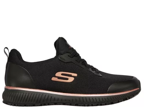 Skechers WORK 77222EC BKRG női félcipő