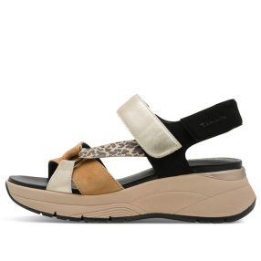   Tamaris Comfort 88737 46098 divatos női tépőzáras platform szandál