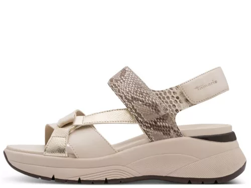 Tamaris Comfort 88737 46414 divatos női tépőzáras platform szandál