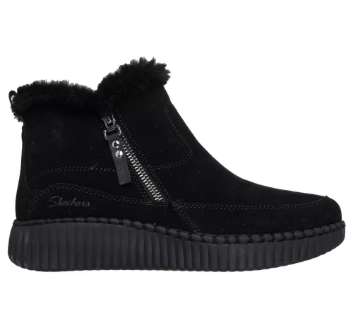 Skechers 168108 BBK női bőr bokacsizma - cipzáras, vízlepergető felsőrésszel
