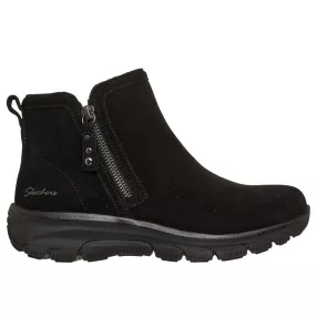   Skechers 168188 BBK női bőr bokacsizma - cipzáras, vízlepergető felsőrésszel