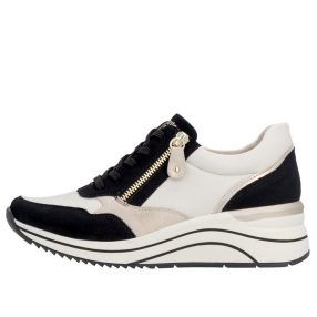   Remonte D0T01 03 stílusos fűzős női félcipő magasított talpon