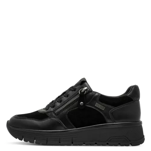 Jana TEX 23701 47001 divatos női vízálló fűzős bőr sneaker
