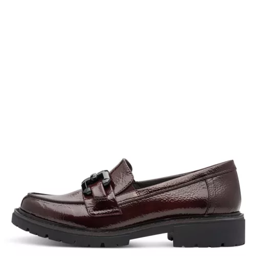 Jana 24764 41506 divatos női loafer bebújós lakk félcipő