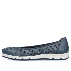 Rieker L3065 14 divatos női lyukacsos balerina félcipő