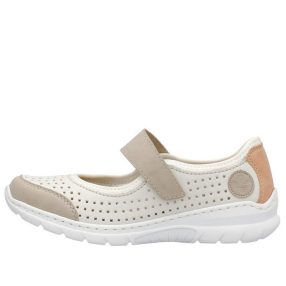   Rieker L32B5 81 kényelmes női tépőzáras lyukacsos félcipő