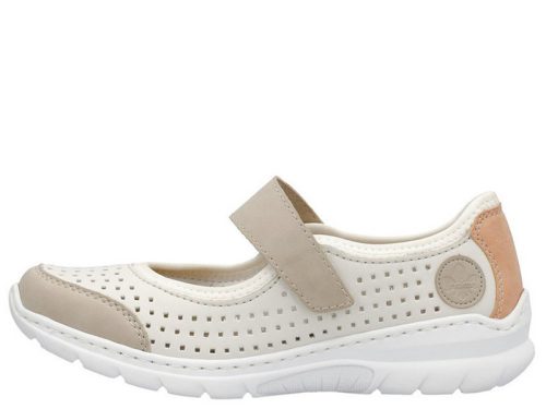 Rieker L32B5 81 kényelmes női tépőzáras lyukacsos félcipő