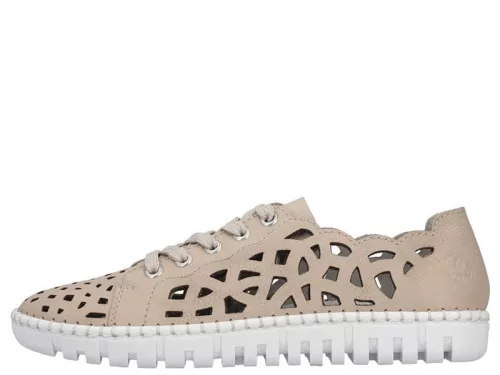 Rieker M2315 60 stílusos fűzős lyukacsos női bőr félcipő