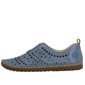   Rieker M2852 12 kényelmes, varrott nyitott bebújós félcipő