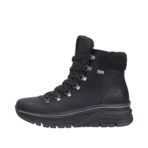 Rieker Sport TEX 48034 00 női bokacipő,  vízálló fűzős telitalpú