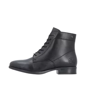   Rieker 77030 01 elegáns, klasszikus fazonú női bőr bokacsizma