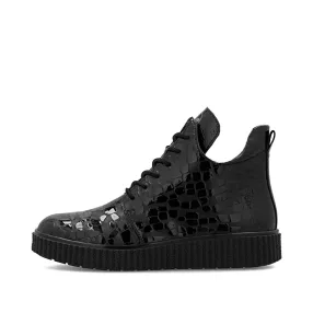 Rieker Y4301 00 divatos női cipzáras magasszárú sneaker