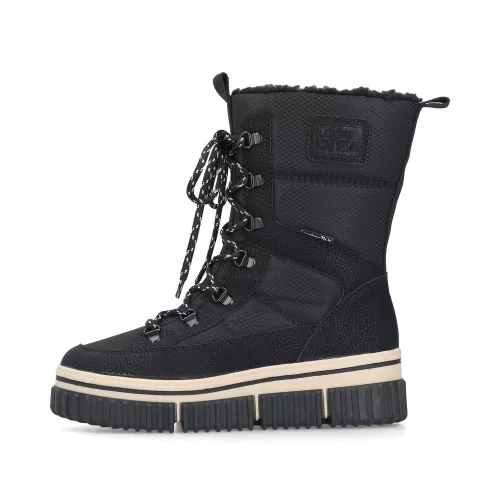 Rieker TEX Y6380 00 divatos, sportos női vízálló csizma