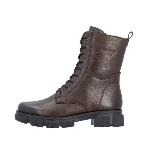 Rieker Y7116 25 női bőr bakancs, fűzős, military stílus
