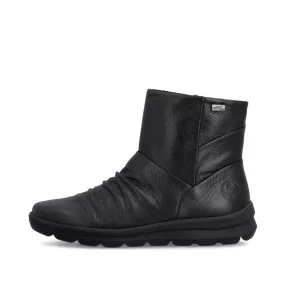   Rieker TEX Z0066 00 vízálló női cipzáras bőr bokacsizma