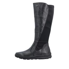    Rieker TEX Z0067 00 női bőr csizma vízálló, Vario szárbőség